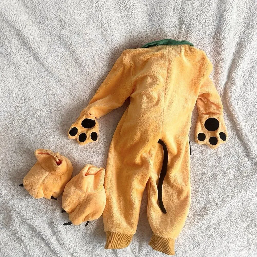 Disney Pluto Dog Infant Halloween Costume 6-9 Months With Slippers - Picture 5 of 5